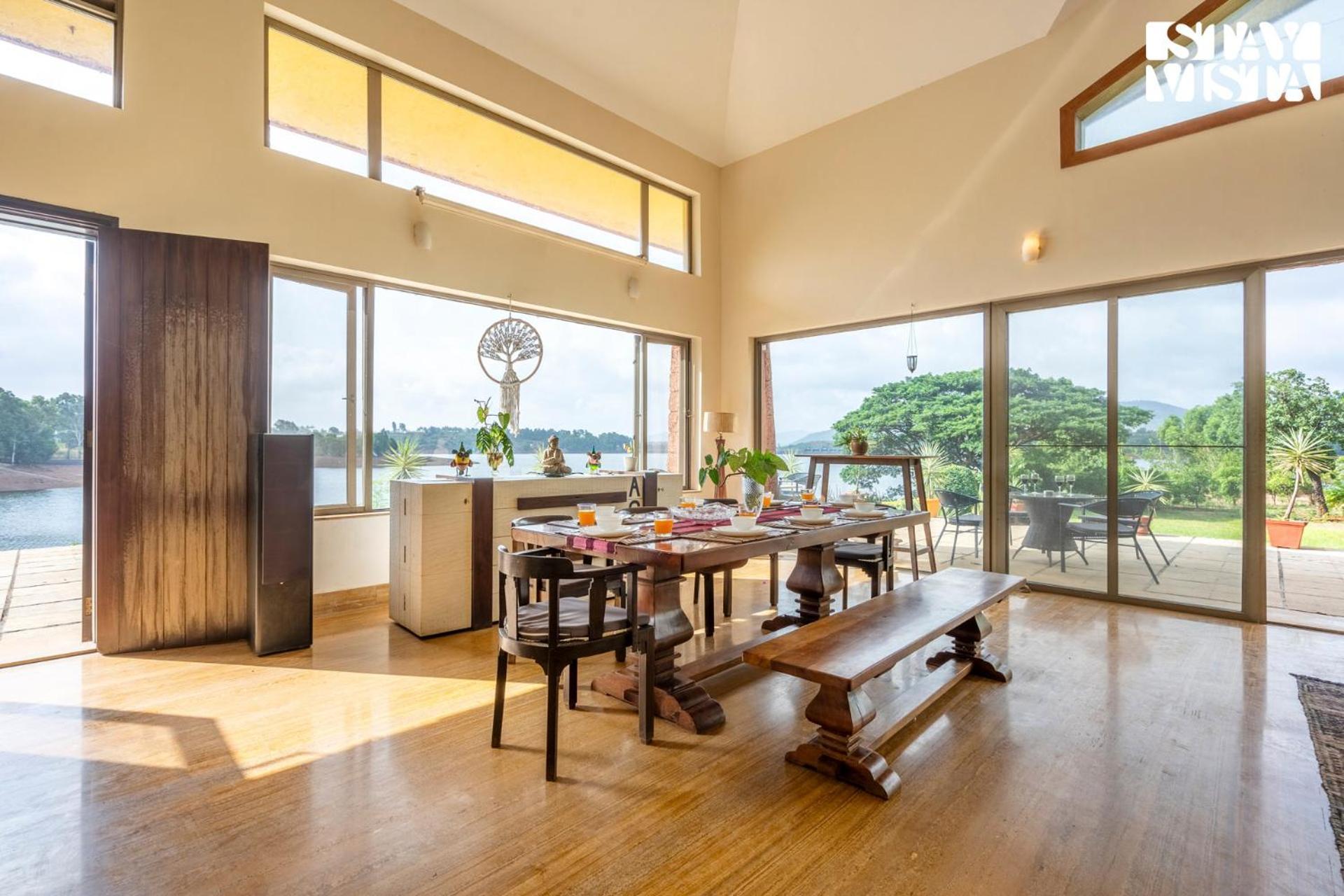 Stayvista At Three Shores With Lake View & Alfresco Dining Khamshet Zewnętrze zdjęcie